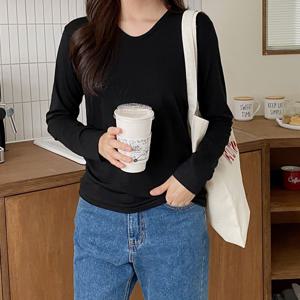 [LBRAND] 베이직핏 마이 브이넥 긴팔 티셔츠