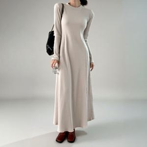 [엘브랜드] 날씬 플레어핏 골지 맥시롱원피스