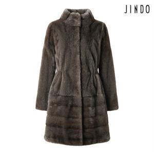 진도 오리지널 스탠드카라 밍크 하프코트 (JFHP24)