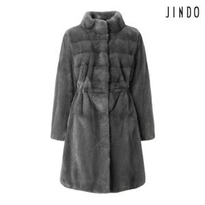 진도 오리지널  스탠드카라 밍크 하프코트 (JFHR02)