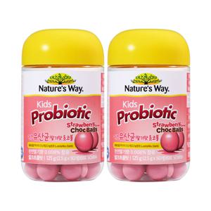 네이처스웨이 키즈 유산균 초코볼 딸기맛 2통 100일분