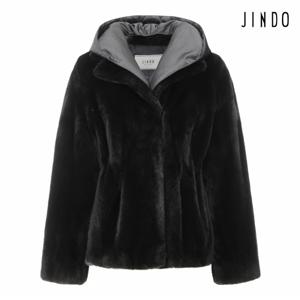 정상가:10,400,000원 ㅣ 진도 ORIGINAL 탈부착 패딩 후드 너치드 블랙 밍크 자켓(JFJ72CEU)