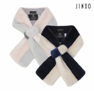 정상가:660,000원 ㅣ 진도 ORIGINAL 컬러콤비 밍크 머플러(RFML01)