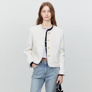 던스트 CLASSIC BOUCLE TWEED JACKET CREAM_UDJA5A205CR