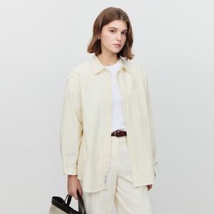던스트 UNISEX STRIPED OVERSIZED SHIRT LEMON STRIPE_UDSH5A104Y1