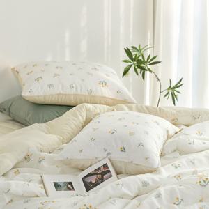 보니 옐로우 플라워 모달 100 차렵이불 단품/세트/풀세트