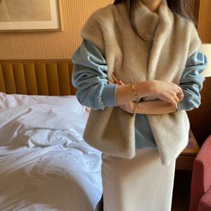 [브리치]  / 하이넥 우아한 고급스러운 페이크퍼 밍크 베스트 조끼