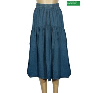 아울렛 티어드 데님 롱 스커트 BASKF1431