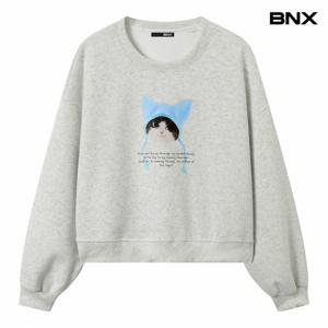 정상가:79,000원 ㅣ 캐주얼 프린팅 크롭 맨투맨 티셔츠 (BX4TS013L0)