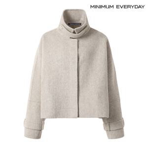 정상가:299,000 | [미니멈 에브리데이]하이넥 스트랩 가오리 크롭 울 코트 (EA4JH008D)