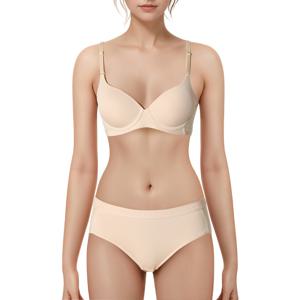 휠라언더웨어 에센셜 베이직 여성브라 헴팬티세트 BADRH1643FTBG