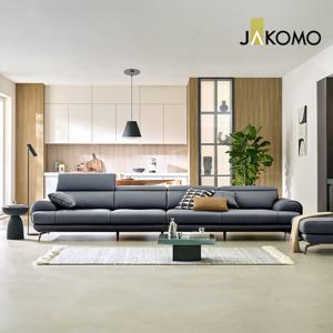 루디아 6인 기능성 럭스 통가죽 천연면피 소가죽 소파+스툴