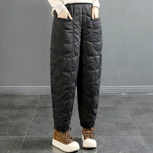 [하프클럽] (55~88)2종세트 마일로 누빔패딩팬츠 여성패딩바지 방한바지 겨울등산바지 바지세트 여성기모팬츠