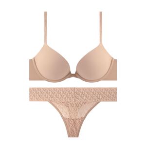 CK 여성 푸쉬업 플런지 브라+티팬티 세트 QF7315+QD5282 CEDAR