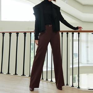 [최초가 79,000원]울 블렌딩 플렌느 트윌 와이드 팬츠