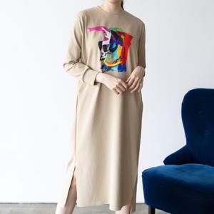 [최초가 238000원] 머메이드 원포인트 드레스 (AGFODX03) 베이지