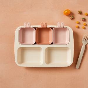 NEW 키즈세이프 렌지안심 네스틱 토끼 원플레이트 유아식판 4P 투톤핑크