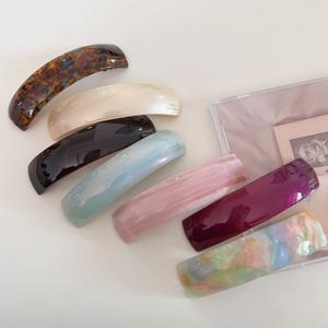 (쓰러담아) 프렌치 사각 머리핀 프랑스핀 헤어 자동핀 집게핀 헤어클립 헤어집게 옆머리