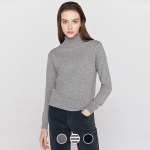 지오다노 여성 캐시미어/울 혼방 립 터틀넥 목폴라 니트 스웨터 355916