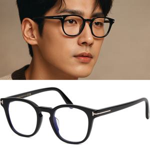 안경테 TF6015KB 001 블루라이트차단 명품 스퀘어 아시안핏 블랙 뿔테 패션