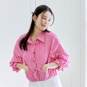 셀렙샵 에디션 25SS 아사면 깅엄체크 셔츠