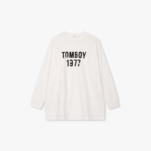[톰보이] 레터링 프린트 슬럽 티셔츠 9176122974