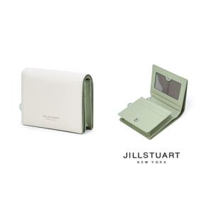 베이지 로고배색 소가죽 반지갑 JAWA5E922