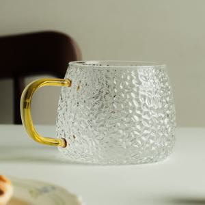 컬러 손잡이 내열 유리잔 350ml 홈카페유리컵 투명유리컵 커피잔 유리잔 예쁜유리컵 카푸치노잔