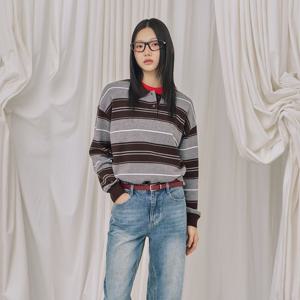 [정가 59,900원]멀티 스트라이프 카라 니트_AR4KHA72