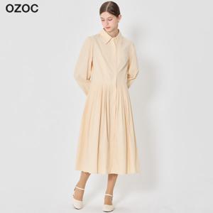 메리 플리츠 셔츠 원피스