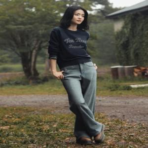 여성 컴포트 기모 와이드핏 데님 팬츠 PHF4DP2039