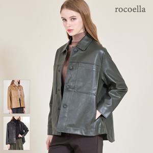 [최초가 109,800원] 쿠벤 비건 페이크 레더 여성 자켓