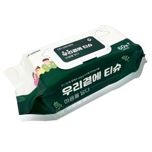 대형물티슈 우리곁에 티슈 엠보싱 60매1개 빅사이즈 요양병원