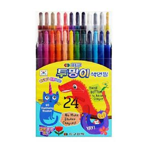 지구화학 색연필 투명이 24색 / 샤프식 10개 당일발송 학교선물