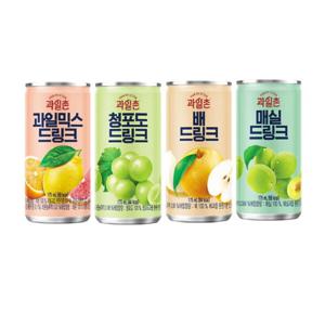 과일촌 드링크 175ml x 90캔 미니캔 매실 과일믹스 배 청포도 선택 사무실 회사 대용량 비품 간식