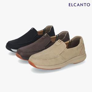 엘칸토  (LCMC96U513) 남성 소가죽 누벅 슬립온 3.5cm