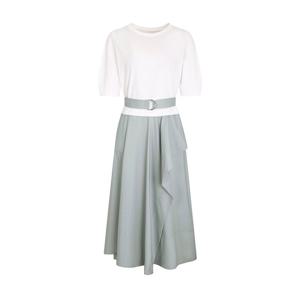 [제이제이 지고트]하프 배색 플라운스 원피스 GM6M0OP93