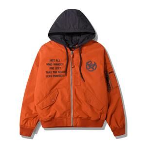 [지프]JQ3JPU252 오렌지 남녀공용 카본 코팅 MA-1 항공점퍼