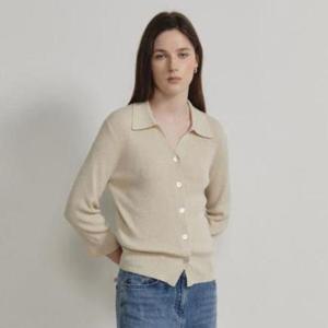 더아이잗 세이브존04 칼라넥  버튼 업 니트 가디건 IR9M1CD811