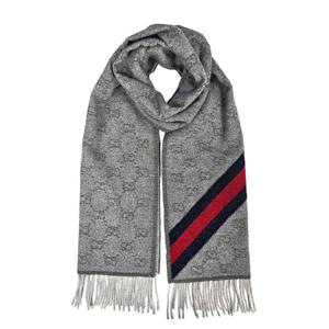 구찌 울 머플러 목도리 570603 3G200 1768 웹로고 그레이