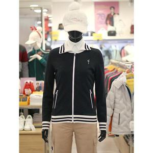 루이까스텔 세이브존03 여성 골프 겨울 배색 라인 풀집업 니트 AQ7LESW901A