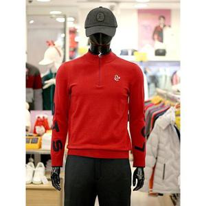 루이까스텔 세이브존03 남성 골프 겨울 소매 로고 포인트 반집업 니트 AQ7MESW004A