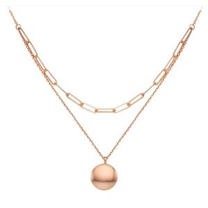 미니골드 14k 립코인 더블 라인 목걸이 NMSM4069