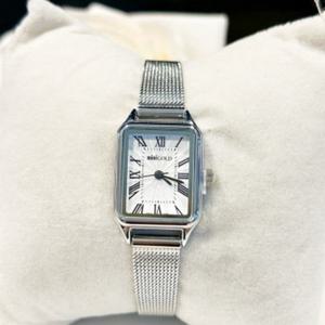 미니골드 모던 실버 메탈시계 WSB013MWSV