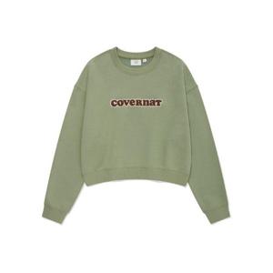 M 커버낫긴팔티 CQK CO2403CR70-SG 우먼 쿠퍼 로고 맨투맨 Sage Green