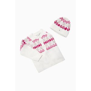 타미힐피거칠드런6 T42F7NWO110GT1 [베이비]페어아일가디건/비니세트