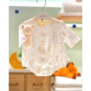 압소바 HK(26년봄신상)비행기 7부 바디슈트 딸랑이세트 (AA1310680)