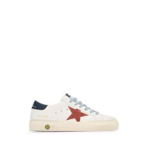 골든구스 키즈 화이트 May 나파 스킨 스니커즈 GYF01033F008061 10575