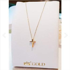 미니골드 14K 양면 크로스 목걸이 NETM4120