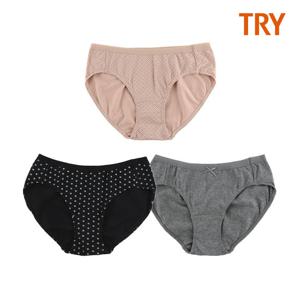 [트라이] 여성 미디 삼각 팬티 3매입 32호
